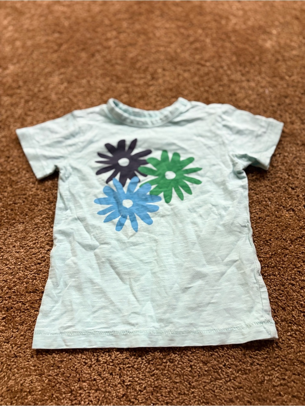 Primary Light Blue Floral Graphic Tee